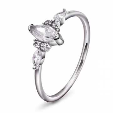 65387 - Ring i rhodinert sølv med cz. Str. 50-60