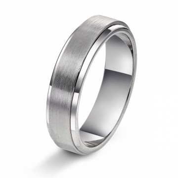 64539 - Stressring i rhodinert sølv str. 58-66